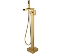 Modern Freestanding Bathtub Faucet Single Hole Water Tap with Hot & Cold Water Stylish Waterfall Design for Contemporary Baths Premium Bathroom Plumbing Fixture