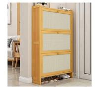 Modern Freestanding Shoe Cabinet Slim Entryway Shoe Rack with Doors Hidden Storage nizer for Hallway Stylish Wooden Shoe Storage Solution