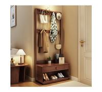 Modern Freestanding Shoe Rack with Bench and Cushion Wooden Hallway Storagefor Entryway Corridor Living Room Mudroom - Stylish Coat Hanger
