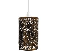 Modern French Gold Crystal Pendant Light Shade, Jewels Modern Easy Fit Round Drum Pendant Lampshade Crystal Ceiling Light for Kitchen Island (Brushed Copper 2)