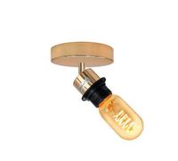 Modern French Gold E27 Ceiling Spotlight Fixture Adjustable 180 Degree Single Bulb Holder