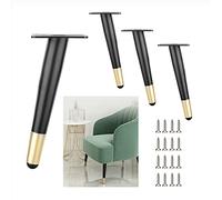 Modern Furniture Legs 4 Pieces, Metal Sofa Legs Support Feet, DIY Replacement Cabinet Legs, Coffee Table Legs, Bed Legs, Desk Legs, Non-Slip, with Screws,Multicolour-15cm/5.9in