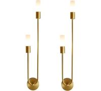 Modern G9 Warm Light Bedside Wall Lamp, Creative Copper Chaner for Living Room & Aisle, Northern Europe Style, Unique Background Lighting Fixture (Brass 2PCS)