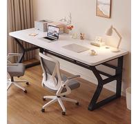 Modern Gaming Desk 100cm - 2.5cm Thick Desktop 150kg Load Capacity Stylish White Home Office Computer Desk Ideal for Study & Gaming Ergonomic Design