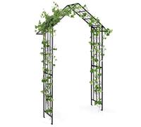 Modern Garden Arbor Garden Trellis Pergola w/Multiple Side Crossbars