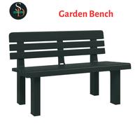 Modern Garden Bench Outdoor Seat Patio Park Green Polypropylene vidaXL