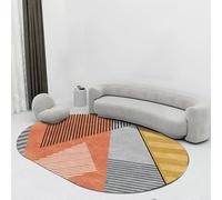Modern Geometric Area Rug 120x170 cm - Black & White with ge Accents Ideal for Living Room Dining Chair Covers Hotel & Restaurant Decor Stylish Home Decoration