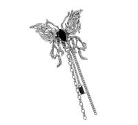 Modern Geometric Butterfly Pin with Tassels Embellishment for Jackets Bags Stylish Accessory Trendy Alloy Accessories Formal Attire Brooch