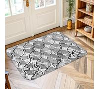 Modern Geometric Concentric Circles Area Rug 2' X 3'