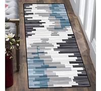 Modern Geometric Design Runner RugNonSlip Washable MicrofiberPerfect for Hallway Bathroom Bedroom or KitchenStylish Corridor Carpet