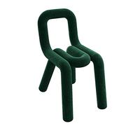 Modern Geometric Dining Chair - Decorative Vanity Stool for Bedroom - Upholstered Velvet Dining Chair with Backrest - Contemporary Living Room Accent Chair