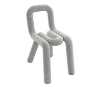 Modern Geometric Dining Chair - Decorative Vanity Stool for Bedroom - Upholstered Velvet Dining Chair with Backrest - Contemporary Living Room Accent Chair
