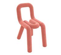 Modern Geometric Dining Chair - Decorative Vanity Stool for Bedroom - Upholstered Velvet Dining Chair with Backrest - Contemporary Living Room Accent Chair