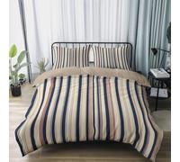 Modern Geometric Emperor Size Duvet Cover Set Reversible Quilt Cover 285x240 cm Vertical Stripes Bedding Sets Ultra Soft 3D Comforter Covers Comfy Easy Care Non Iron Bed Set M/209