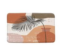 Modern Geometric Orange Brown Terracotta Front Door Mat Outdoor Mats Funny Doormat Fall Welcome Mats Mats Doormat Cute Bathroom Doormat Shoe Mat Porch 50x80cm