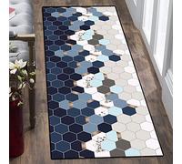 Modern Geometric Pattern Runner RugNonSlip Washable MicrofiberIdeal for Hallway Bathroom Kitchen or BedroomStylish Durable Tappeti del Corridoio