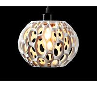Modern Geometric Pendant Lamp Shade, Honeycomb Pattern, White