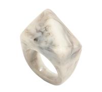 Modern Geometric Resin Rings Asymmetric Wide User Friendly Composition Multifuntional Layering Jewelry for Daily Use Geometric Faceted Resin Jewelry