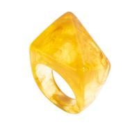 Modern Geometric Resin Rings Asymmetric Wide User Friendly Composition Multifuntional Layering Jewelry for Daily Use Geometric Faceted Resin Jewelry
