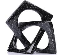 Modern Geometric Sculpture Black Knot Statue Decor, Home Bookcase Centerpiece Jax Decorative, Tabletop Sculpture and Figurines, For Home Decor Accent Cube Ornaments