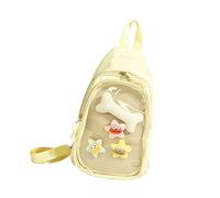Modern Geometric Transparent Handbag With Adjustable Shoulder Strap Organizational Pockets Suitable For Work Or Travel Stylish Clear Cosplay Accessory Bag