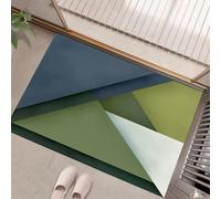 Modern Geometry Door Mats 45 X 75 Cm, Minimalismwashable Indoor Doormat Non-Slip, Dirt Trapper Front Door Mat Inside, Super Absorbent Entrance Rug For Entryway, Pets And Dogs Sage Green