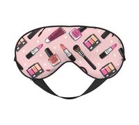 Modern Girl Cosmetic Print Versatile Eye Mask Full Coverage Sleep Aid Lightweight Breathable Travel Camping