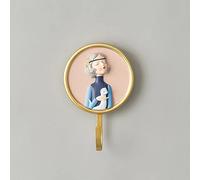 Modern Girl Figurine Resin Wall Art Hook - Decorative Sculpture for Towel, Key, Coat - Stylish Home, Bathroom, Bedroom, Office Decor - Unique Hanging Decor