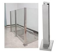 Modern Glass Balustrade Post Clamp - Vertical Metal Railing Support for Indoor/Outdoor Fences - Durable & Stylish Glass Railing System for Contemporary Homes