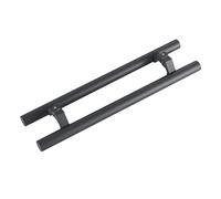 Modern Glass Barn Door Handles, H Shaped Push Pull Handle for Entry Doors in Office, Shop, Bathroom, Shower Doors, Easy Installation, Dark Grey, 31 1/2" x 19.6"