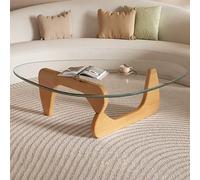 Modern Glass Coffee Table with Storage Basket - 2-Tier Round Tea Table on Wheels for Living Room & Home Office - Stylish and Functional Furniture for Small Spaces