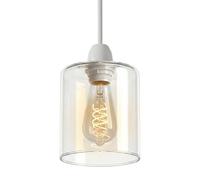 Modern Glass Design Pendant Light Shade 9cm x 15cm with Shade Reducer Plate Lampshades for Ceiling Lights Bedside Lamps Replacement Lamp Shades Bedroom Living Room Kitchen