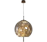 Modern Glass Globe Pendant Light ，Loft Ceiling Hanging Lamp Light Smoke Gray Glass Shade Fixture with 60 Inch Adjustable Cord for Kitchen Island Bar(B-Large)