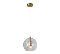 Modern Glass Globe Pendant Light Vintage Industrial Hanging Lamp Creative Spherical Adjustable Kitchen Island Suspension Lights Restaurant Corridor Bar Ceiling Lighting