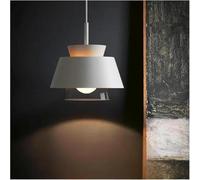 Modern Glass Pendant Light for Living Room, Dining Room, Bedroom, Study, Restaurant - Stylish Home Decor Hanging Lamp, European Design, Elegant Lighting Fixture (White)