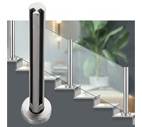Modern Glass Railing Post - Sleek Indoor/Outdoor Terrace Balustrade & Stair Railing Durable Balcony Fence Support Stylish Safety Solution for Homes