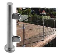 Modern Glass Railing Posts for Balconies, Durable Glass with Clamps, Ideal for Terrace Safety, Stylish Solutions for Secure Railing Systems.