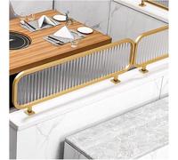 Modern Glass Room Divider Partition for Office, Home, or Studio, Low Fence Included, Ideal for Hanging Desktop Use, Transparent Design