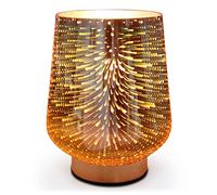 Modern Glass Table Lamp 3D Speckle Copper Finish CL001