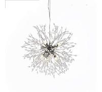 Modern Globe Dandelion Crystal Chandelier,G9 Adjustable Height Firework Sputnik Chandeliers Lighting Ceiling Lights for Dining Room,Bedroom,Living Room,Chrome,9 Head Interesting