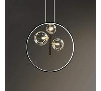 Modern Globe Semi Flush Mount Ceiling Light Pendant Light Mid Century Chandeliers Farmhouse Lighting Ceiling Hanging Lamp for Dining Room Living Room Bedroom Kitchen,Onecolor,2 light