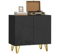 Modern Gloss Sideboard with Gold Hairpin Legs 2 Door Storage Cabinet Unit