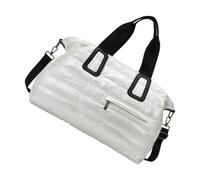 Modern Glossy Finish Travel Gym Bag Spacious Compartment Suitable For Athletic Gear And Long Journeys Modern Beige Athletic Travel Bags For Men Women