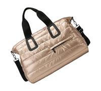 Modern Glossy Finish Travel Gym Bag Spacious Compartment Suitable For Athletic Gear And Long Journeys Modern Beige Athletic Travel Bags For Men Women