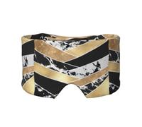 Modern Gold Black White Glitter Marble Geometric Art, Full Eye Covers Light Blocking Eye Mask Sleep Eye and Ear Muffs