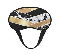 Modern Gold Black White Glitter Marble Geometric Art, Full Eye Covers Light Blocking Eye Masks Blackout Sleep Eye Muffs
