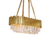 Modern Gold Crystal Pendant Light, E14 Nordic Luxury Fixture for Bedroom, Dining, Living Room - Electroplated 80 * 30 * 35cm for Duplex Villa Decor.