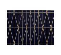 Modern Gold Geometric Triangles Pattern Navy Blue Watercolor,500 Pieces Puzzles for Adults-Wooden Jigsaw Puzzle for Adults Elderly