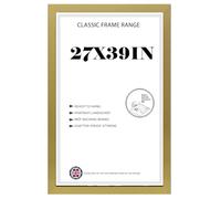 Modern Gold HD Front Poster Frames 27x39 inches Picture/Photo Frames Vertical or Horizontal Shatter-Proof Perspex Front Easy To Hang for Home, Office, Gallery