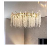 Modern Gold LED Tree Branch Crystal Tassel Adjustable Chandelier for Dining Room Home Decoration(Changeable,BD60CM)